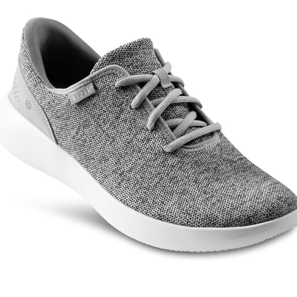 Kizik‎ Madrid Eco Knit Sneaker Heather Grey Unisex M7.5/ W9 Hands Free Shoe